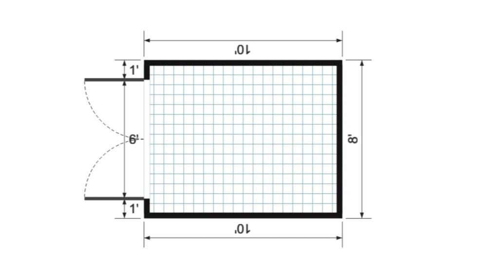 Floor plan for 8x10 Value Shed