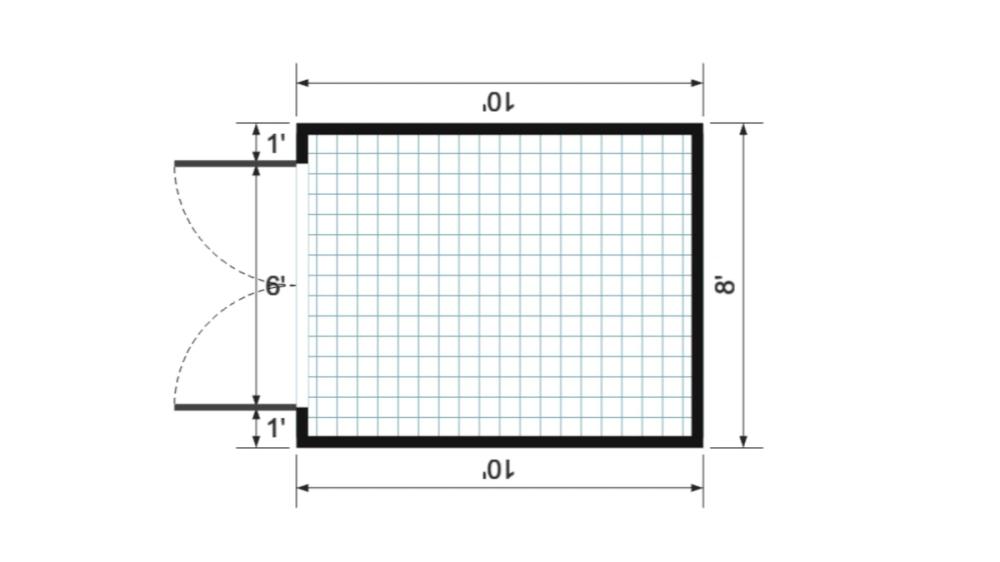 Floor plan for 8x10 Value Shed