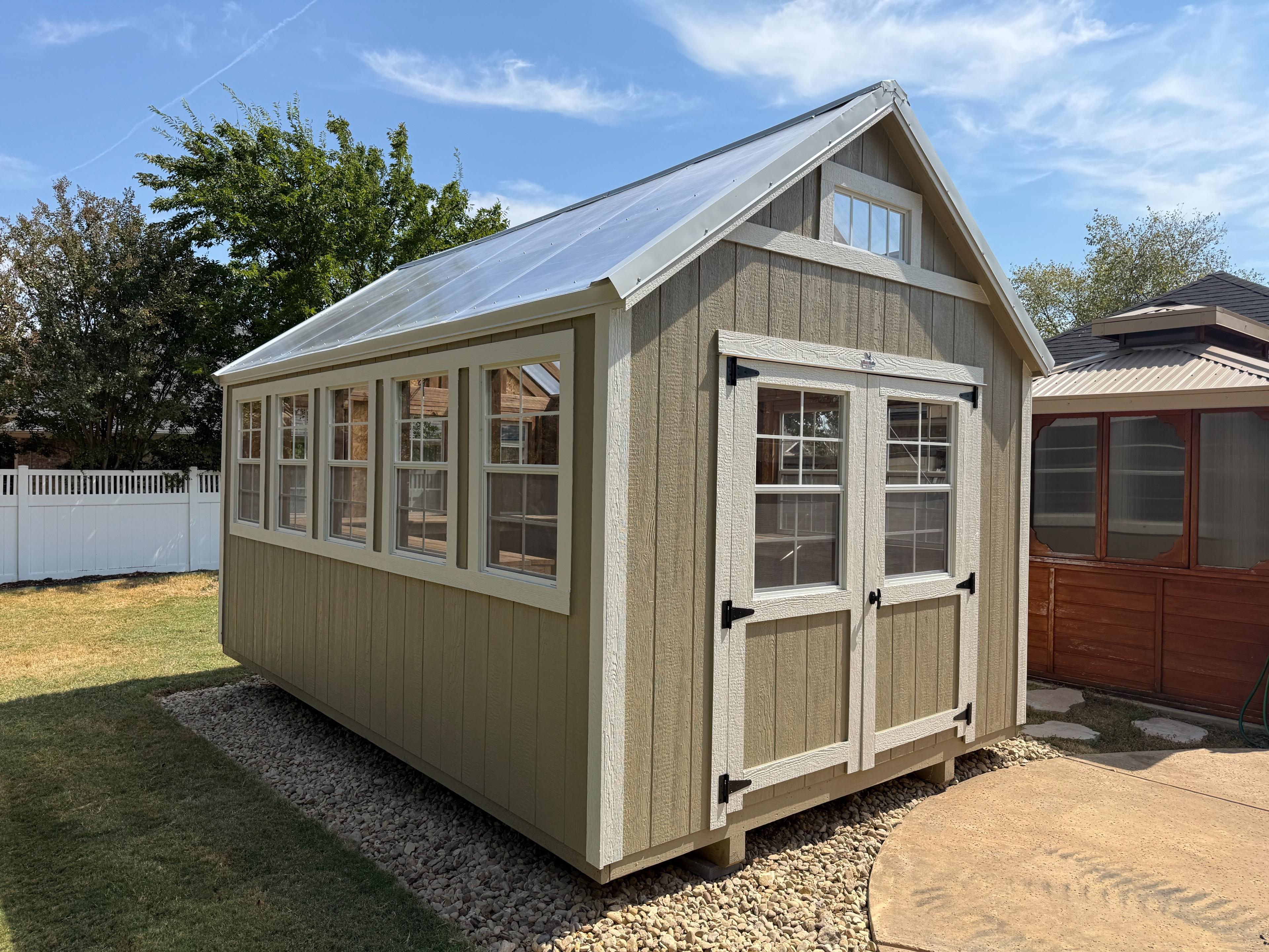 10x16 Gable Greenhouse in Rowlett, TX