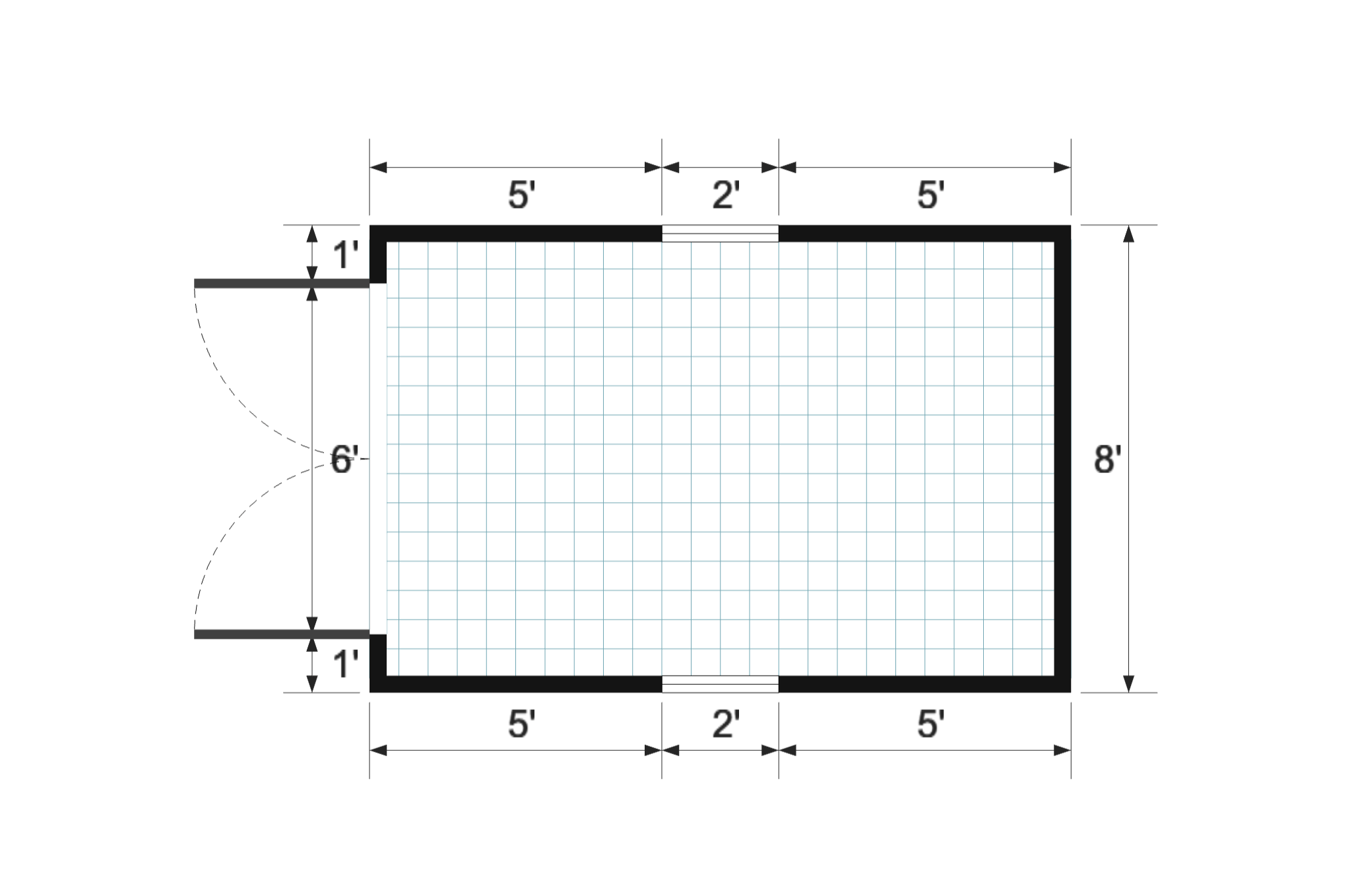 Standard 8×12 floor plan