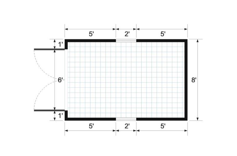 Standard 8×12 floor plan