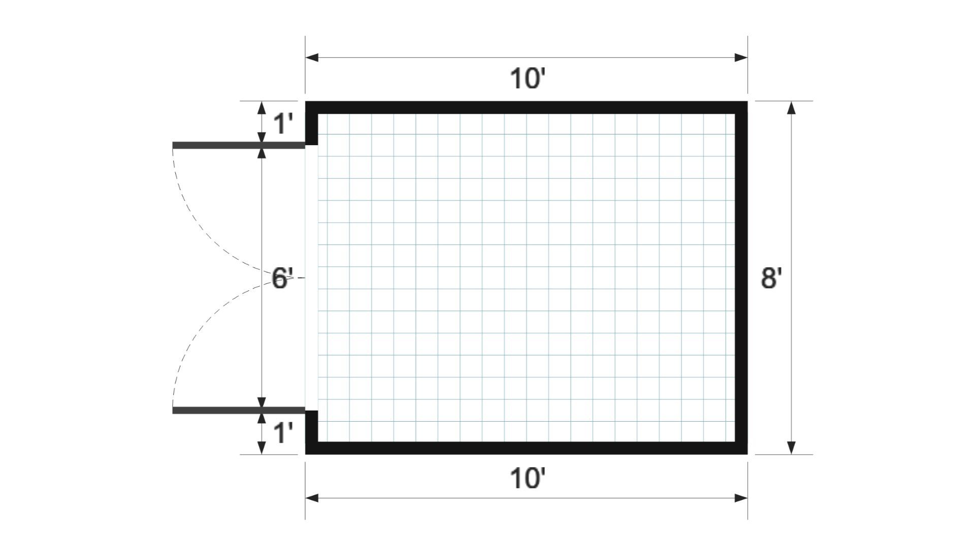 Floor plan for 8x10 Value Shed