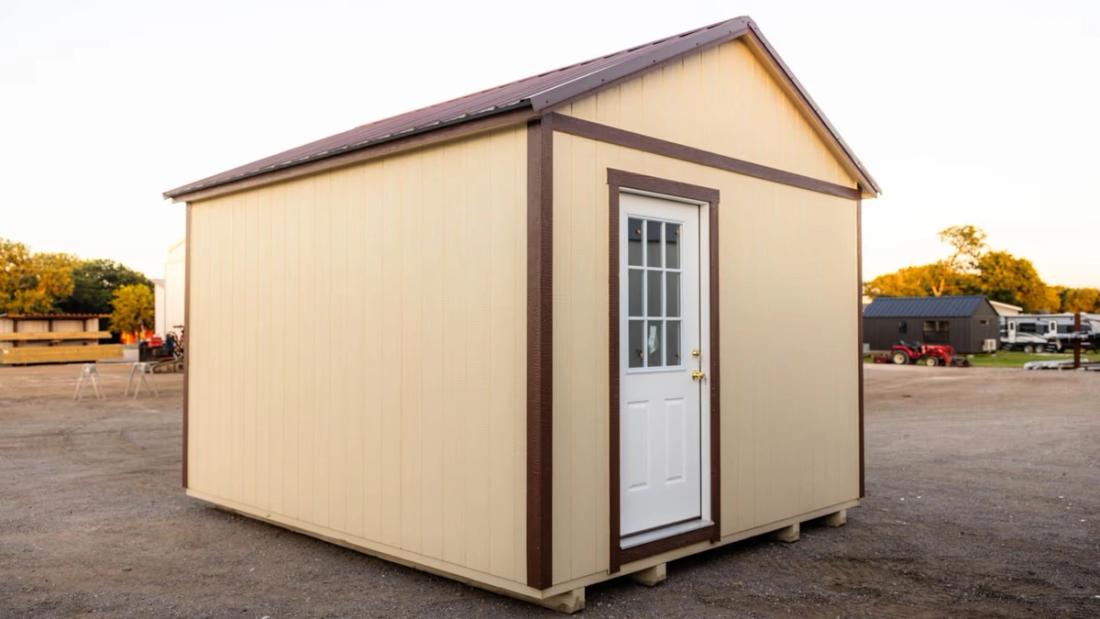 12x14 Finished Gable Shed — exterior