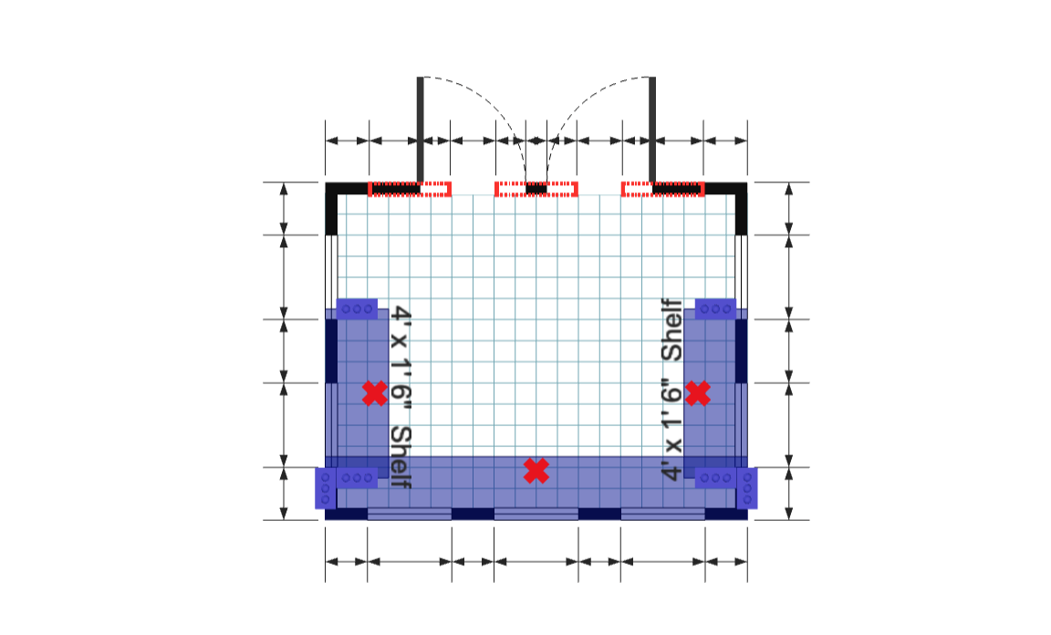 Lean-to Greenhouse 8×10 floor plan
