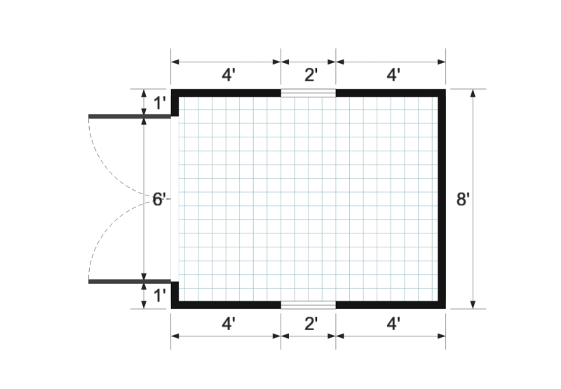 Short Premier 8×10 floor plan