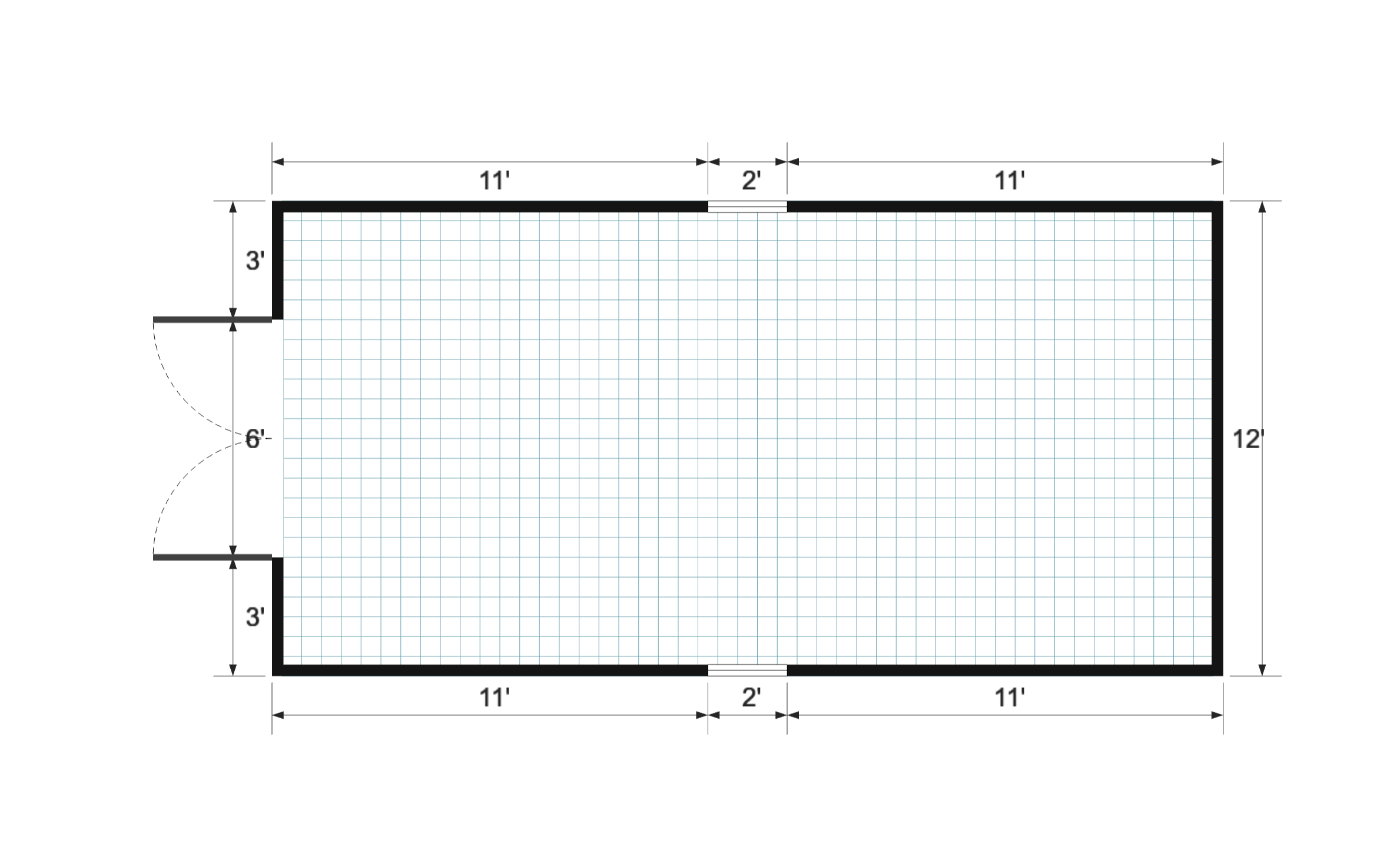 Short Premier 12×24 floor plan