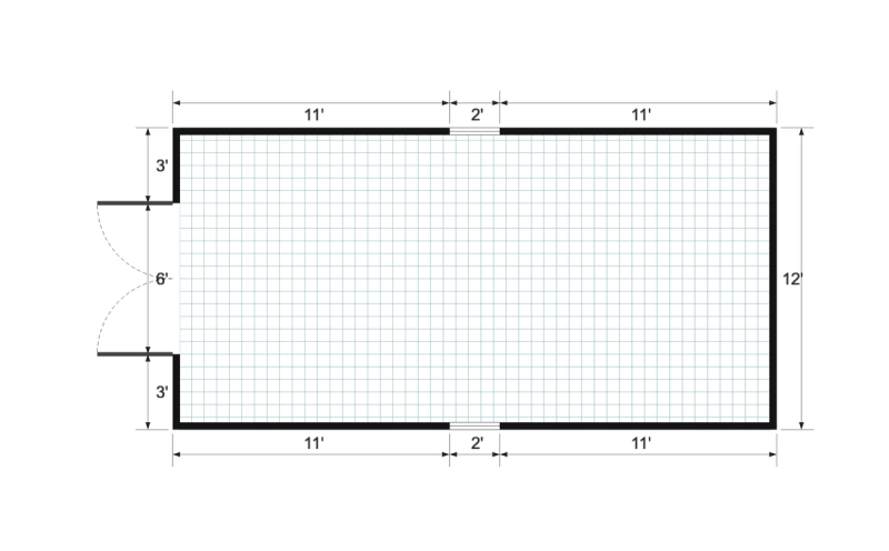 Short Premier 12×24 floor plan