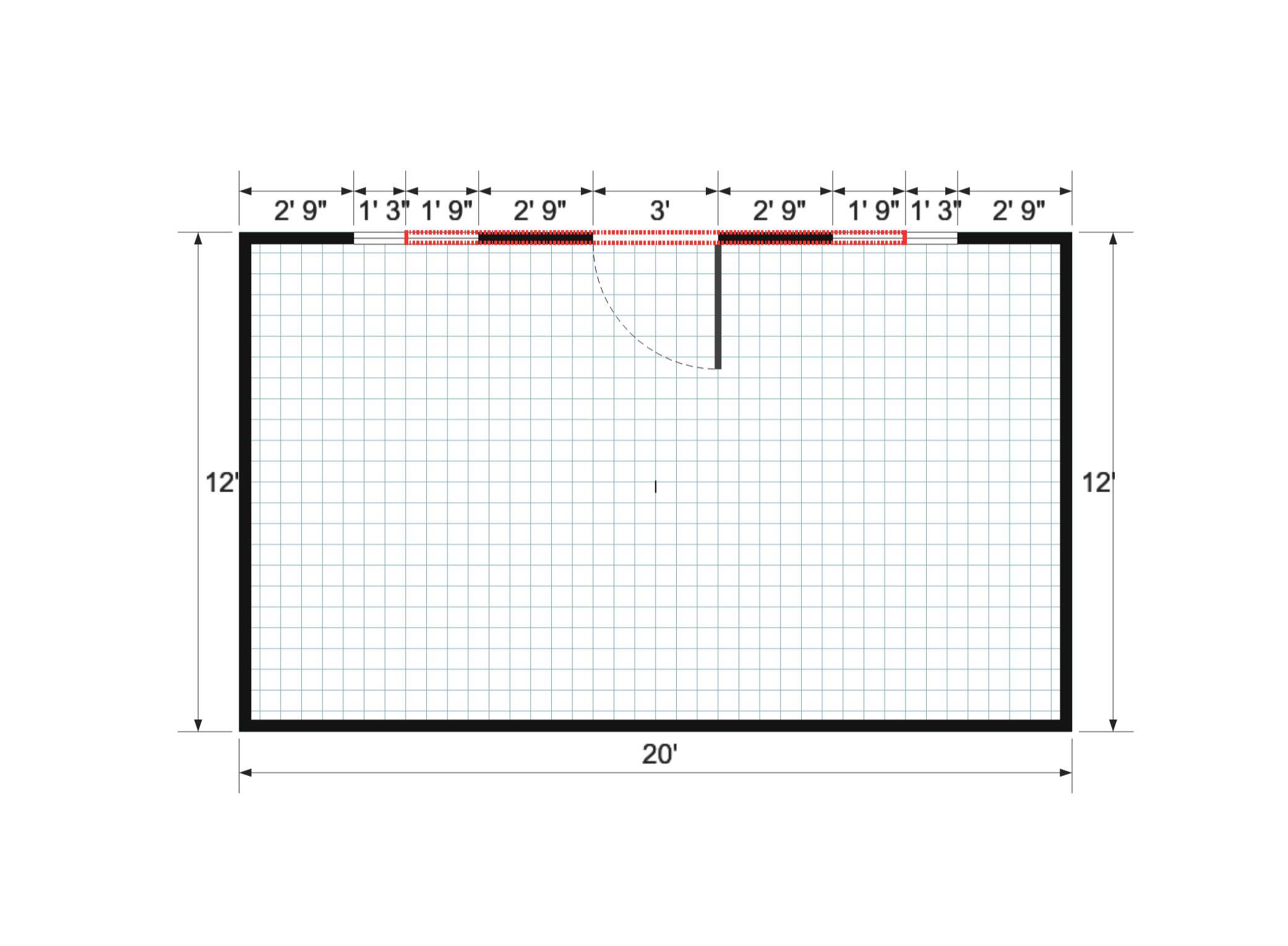 Dormer Gable 12×20 floor plan