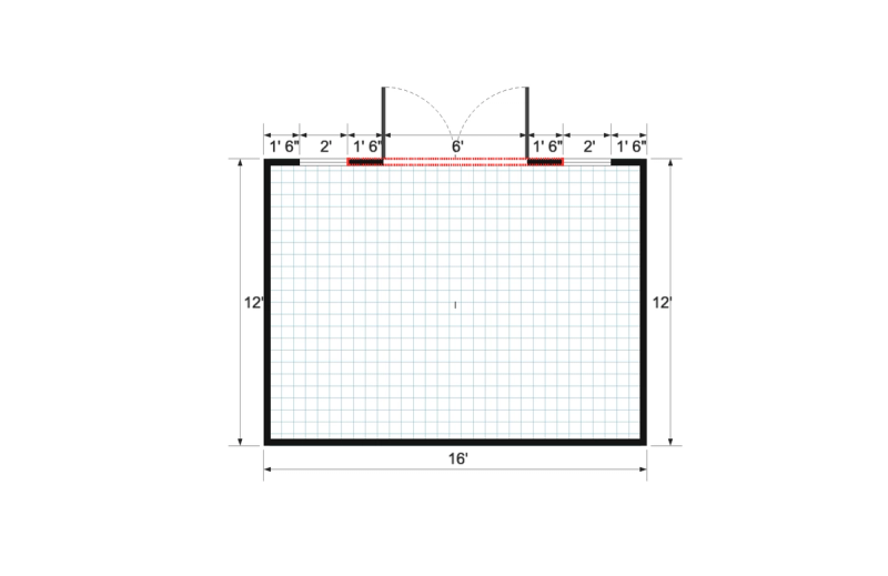 Dormer Premier 12×16 floor plan