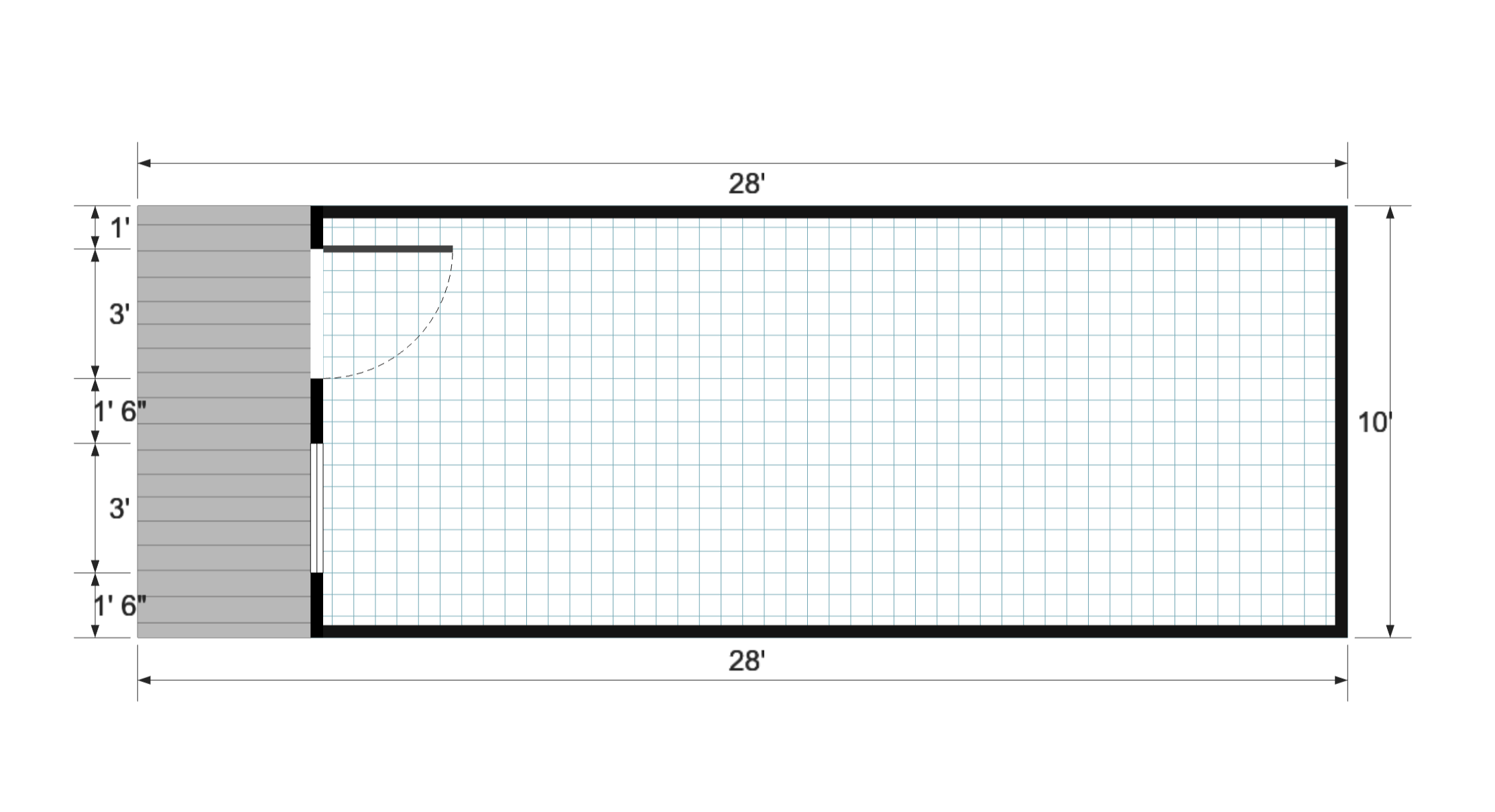 Nordic Cabinette 10×28 floor plan