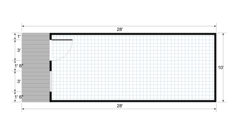 Nordic Cabinette 10×28 floor plan