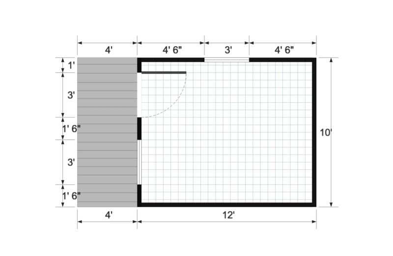 Cabinette 10×16 floor plan