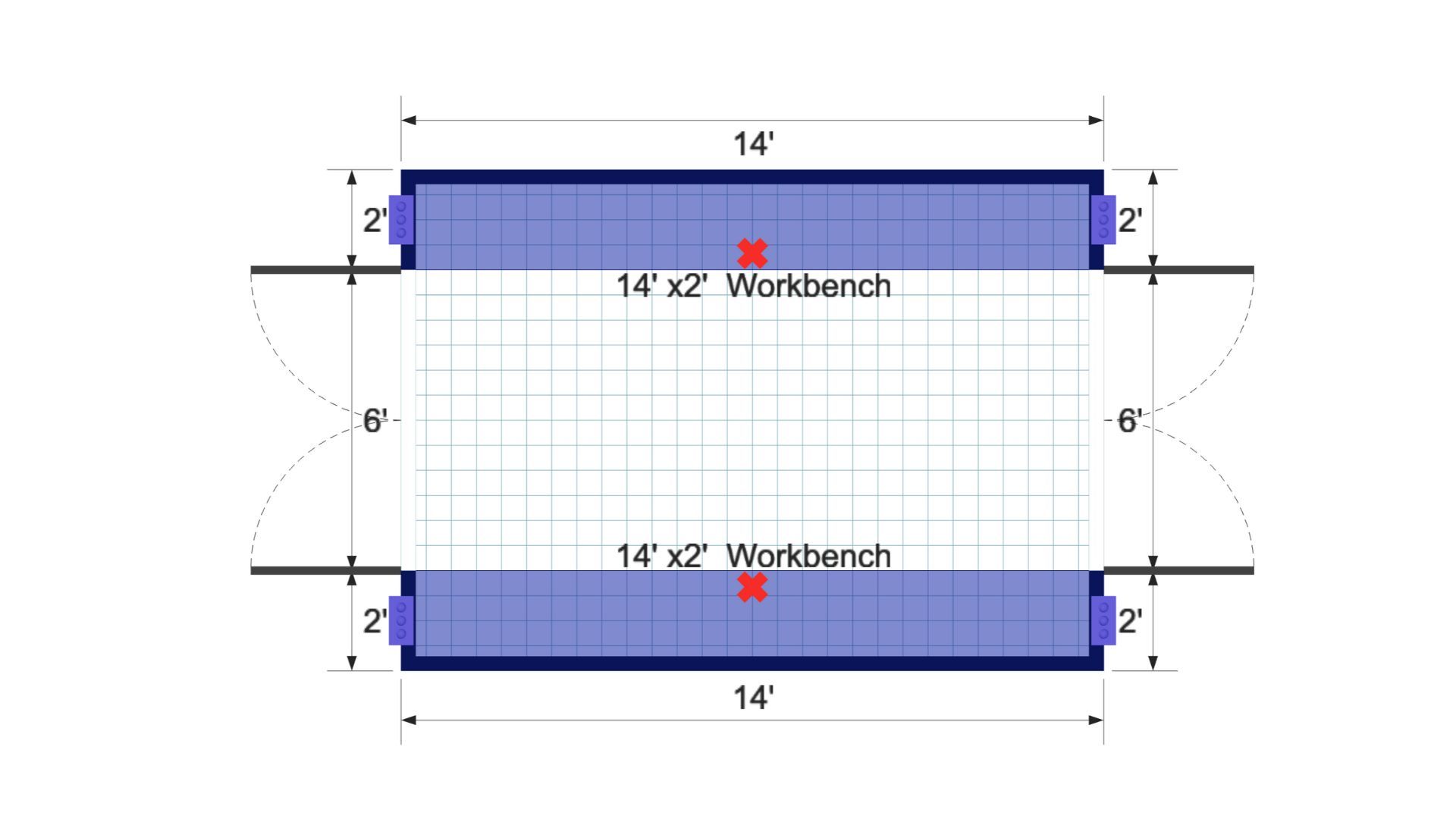 Floor plan for 10x14 Value Shed