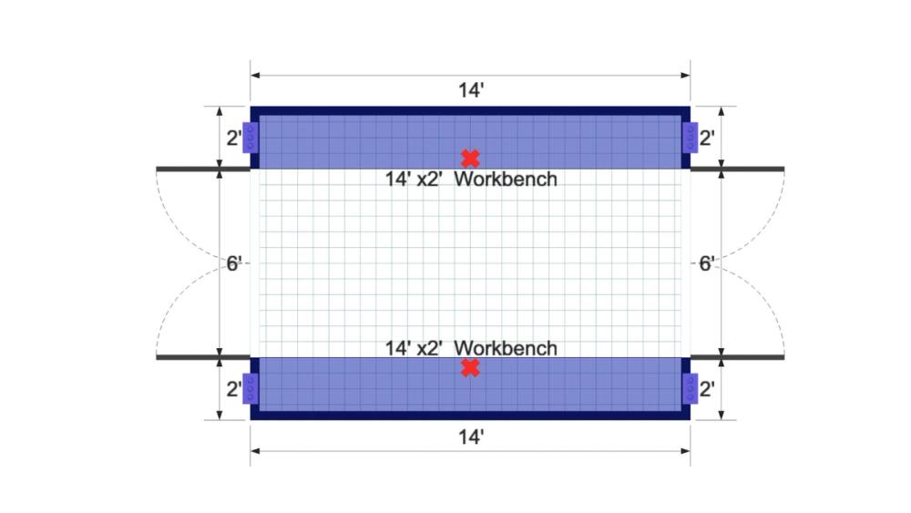 Floor plan for 10x14 Value Shed