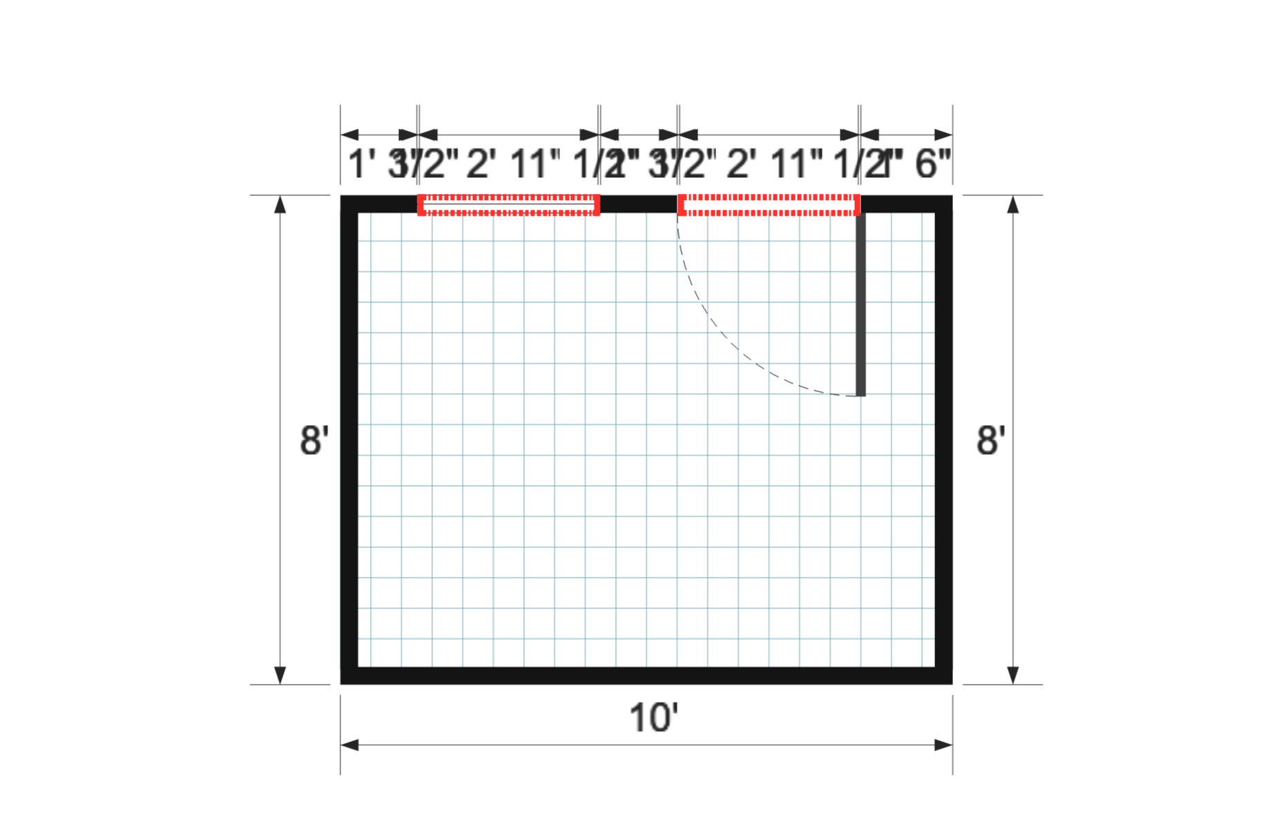 Studio 8x10 floor plan
