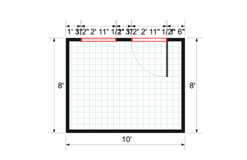 Studio 8x10 floor plan