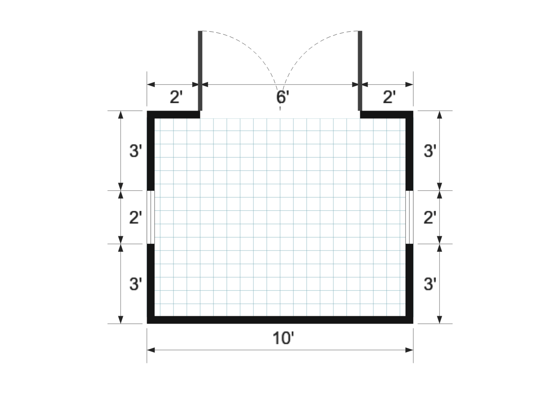 Side-entry Standard 8×10 floor plan