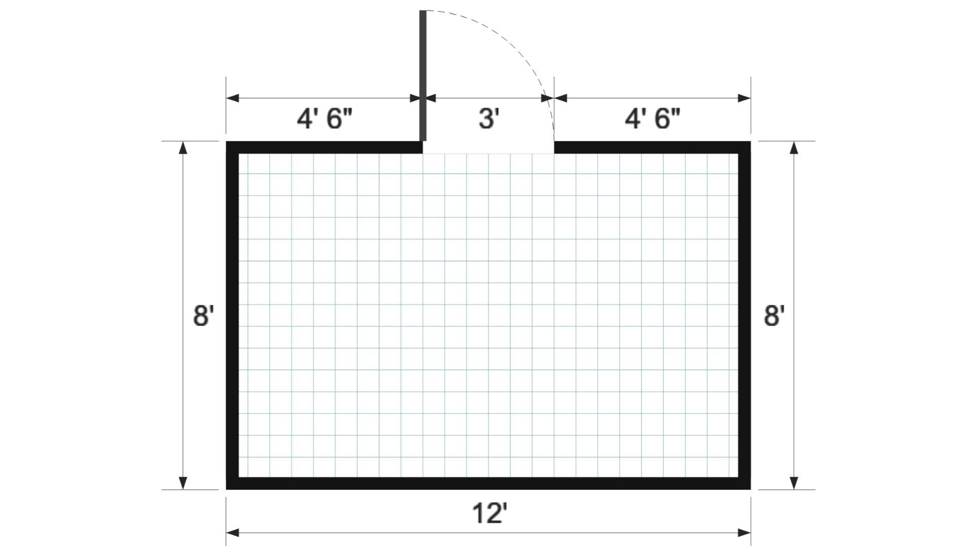 Floor plan for 8x12 Value Shed