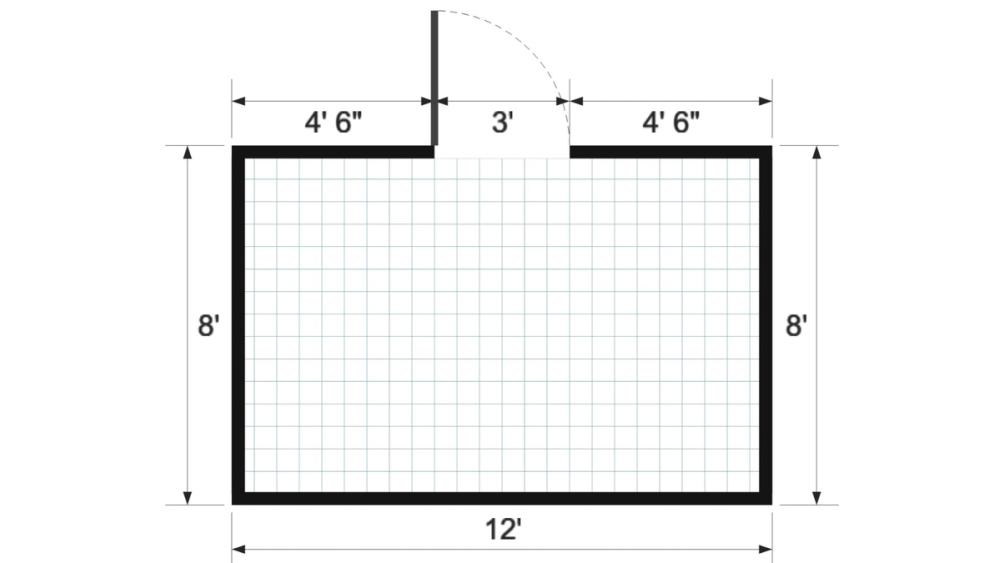 Floor plan for 8x12 Value Shed