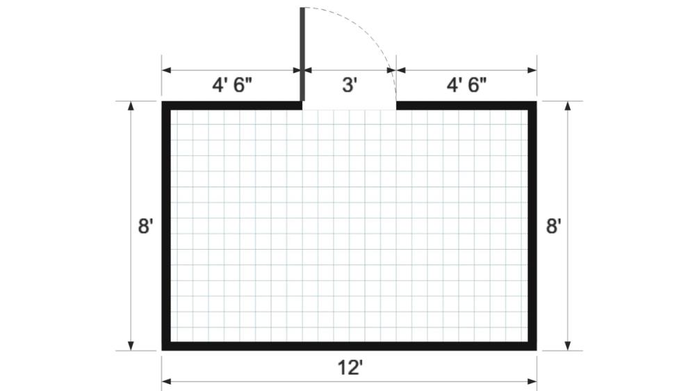 Floor plan for 8x12 Value Shed