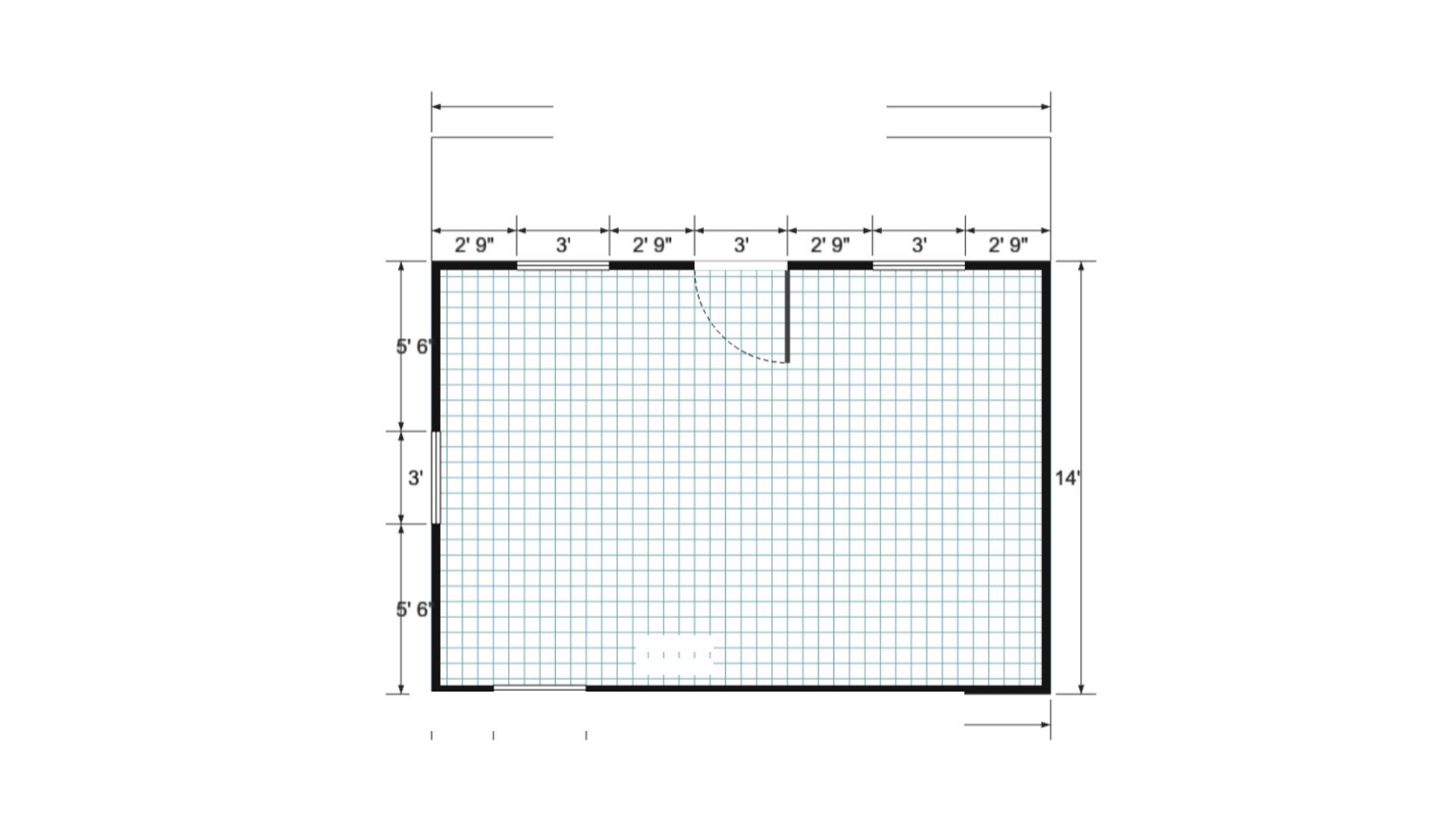 Floor plan for 18x20 Gable Cottage