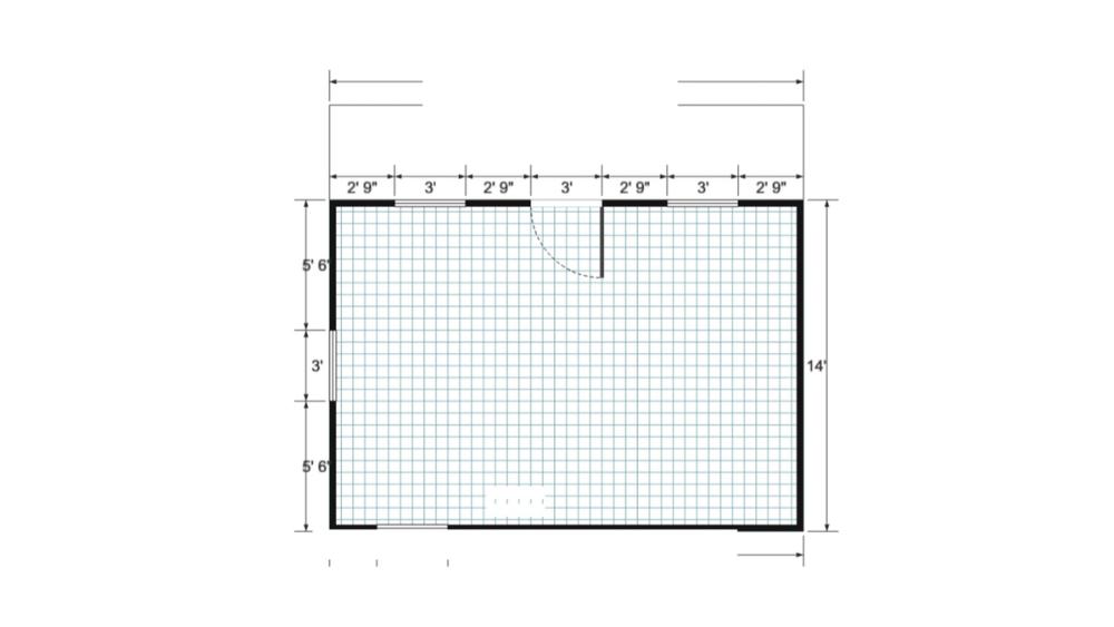 Floor plan for 18x20 Gable Cottage