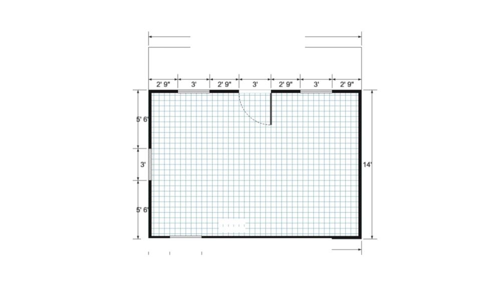 Floor plan for 18x20 Gable Cottage