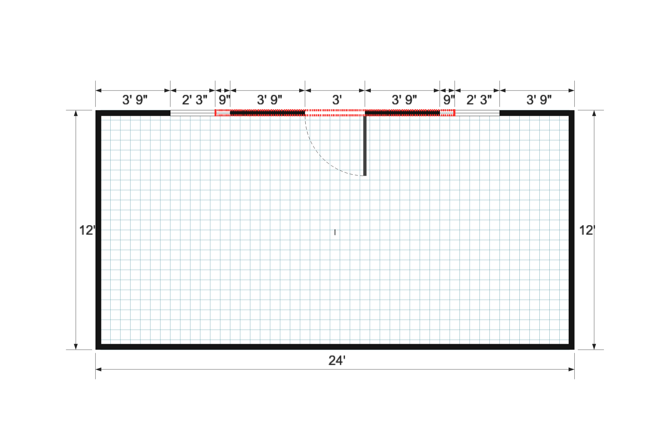 Dormer Gable 12×24 floor plan
