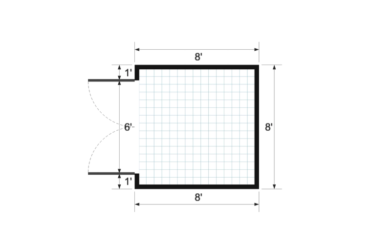 Basic Shed 8×8 floor plan