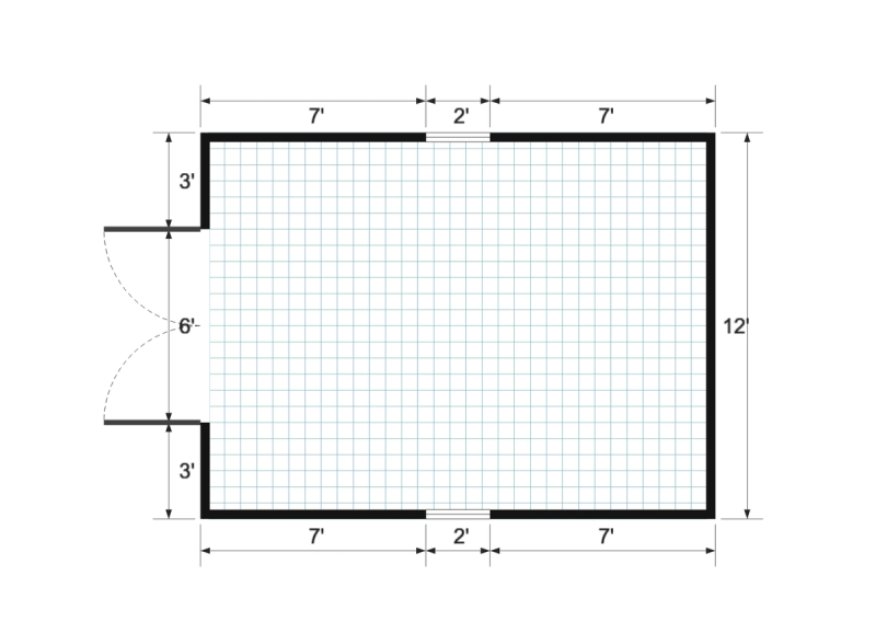 Standard 12×16 floor plan