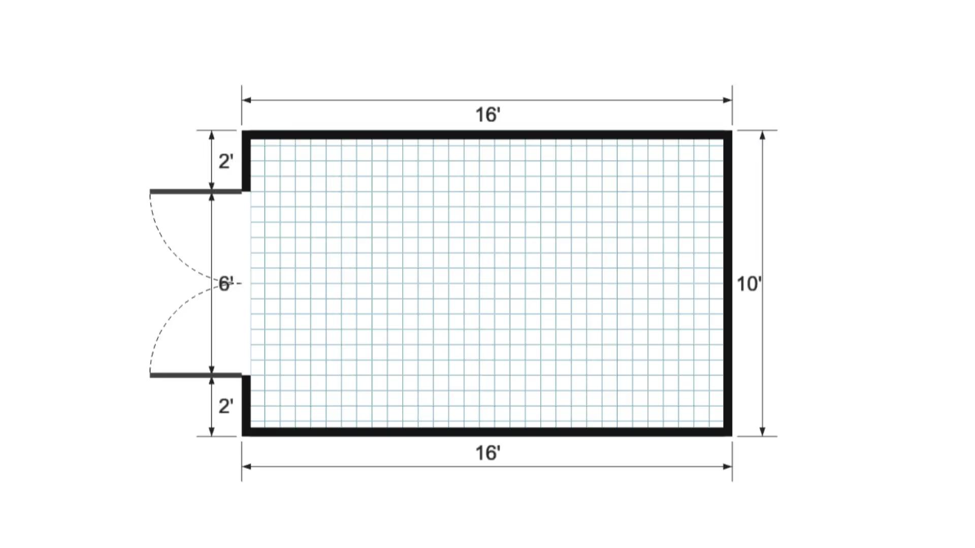 Floor plan for 10x16 Value Shed