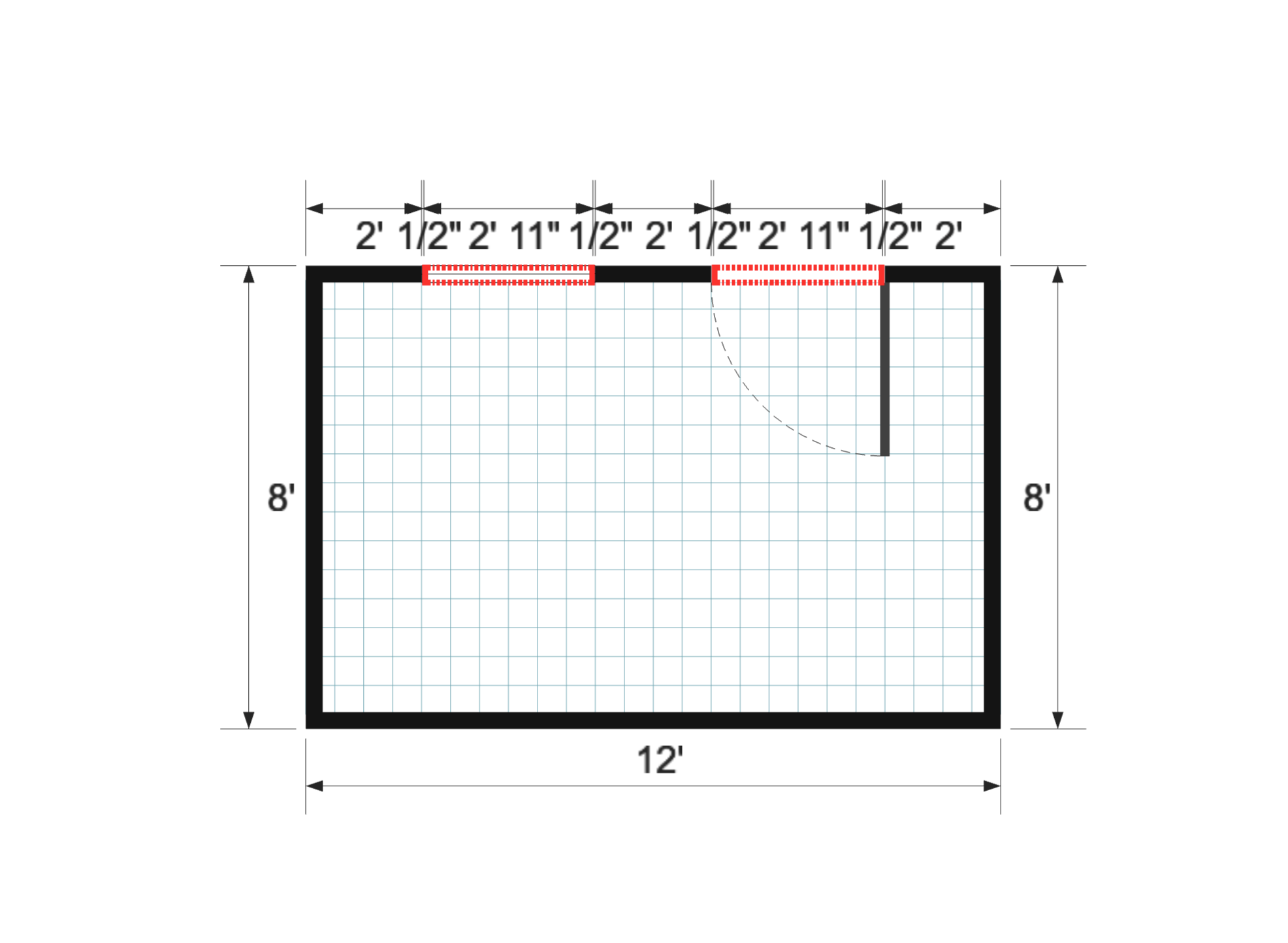 Studio 8x12 floor plan