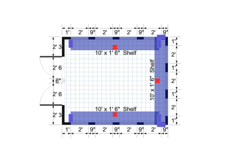 Gable Greenhouse 10×12 floor plan