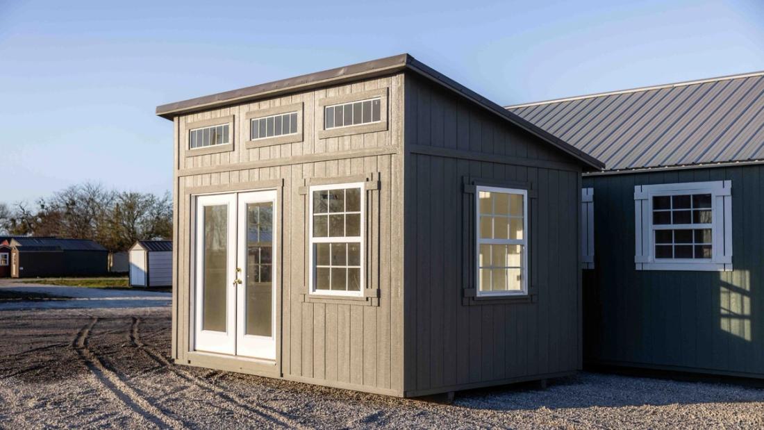 10x14 Finished Single Slope — exterior