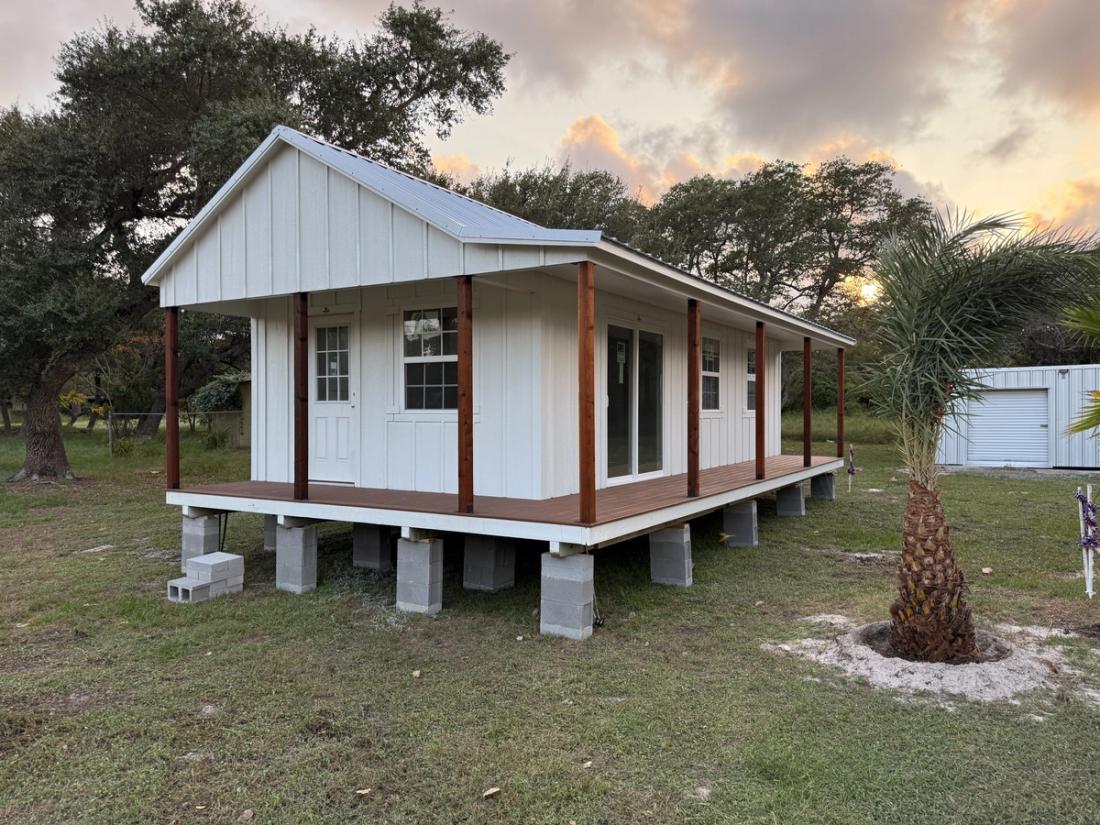 14x34 Cabin Shell With L-Shaped Porch — exterior