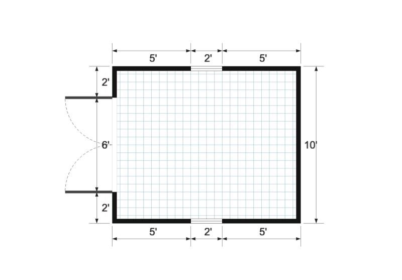 Standard 10×12 floor plan