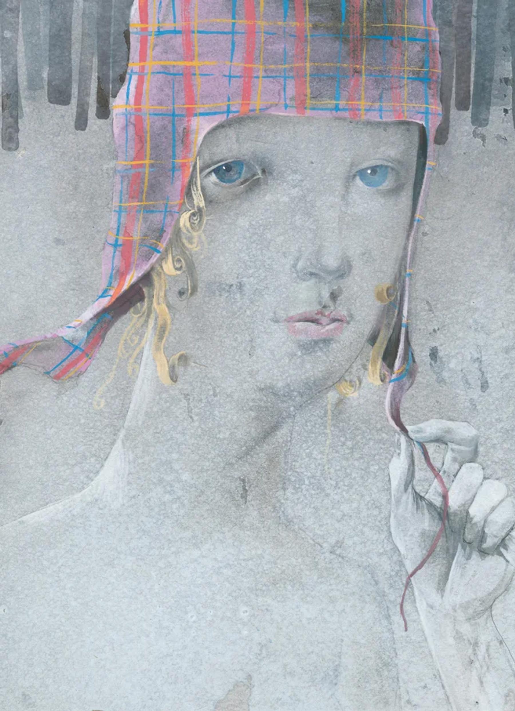 Porträt Gouache Schneemädchen Sagen