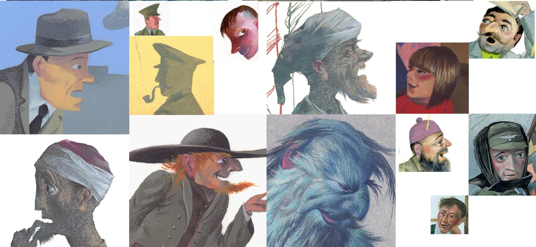 Aljoscha Blau Porträt in Gouache