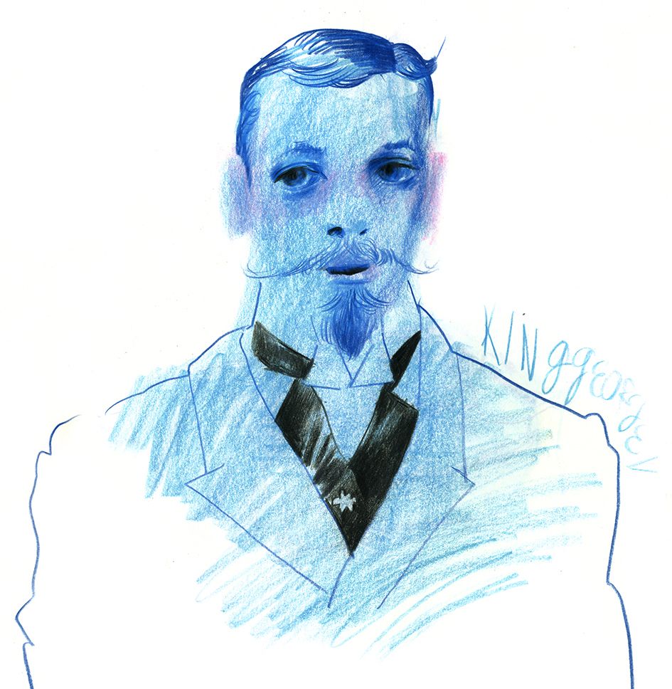 Sketch in blue from King George, Artist: Aljoscha Blau