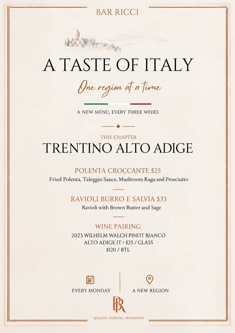 MONDAY SPECIAL — A TASTE OF ITALY