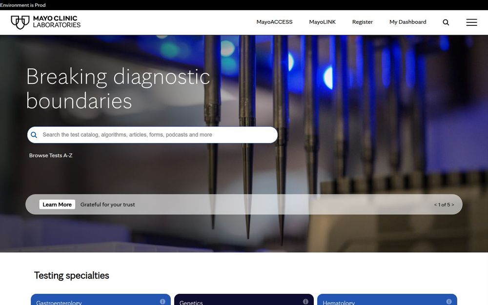 image of Mayo Clinic Laboratories image of Mayo Clinic Laboratories