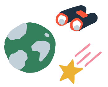 Globe and animals illustration