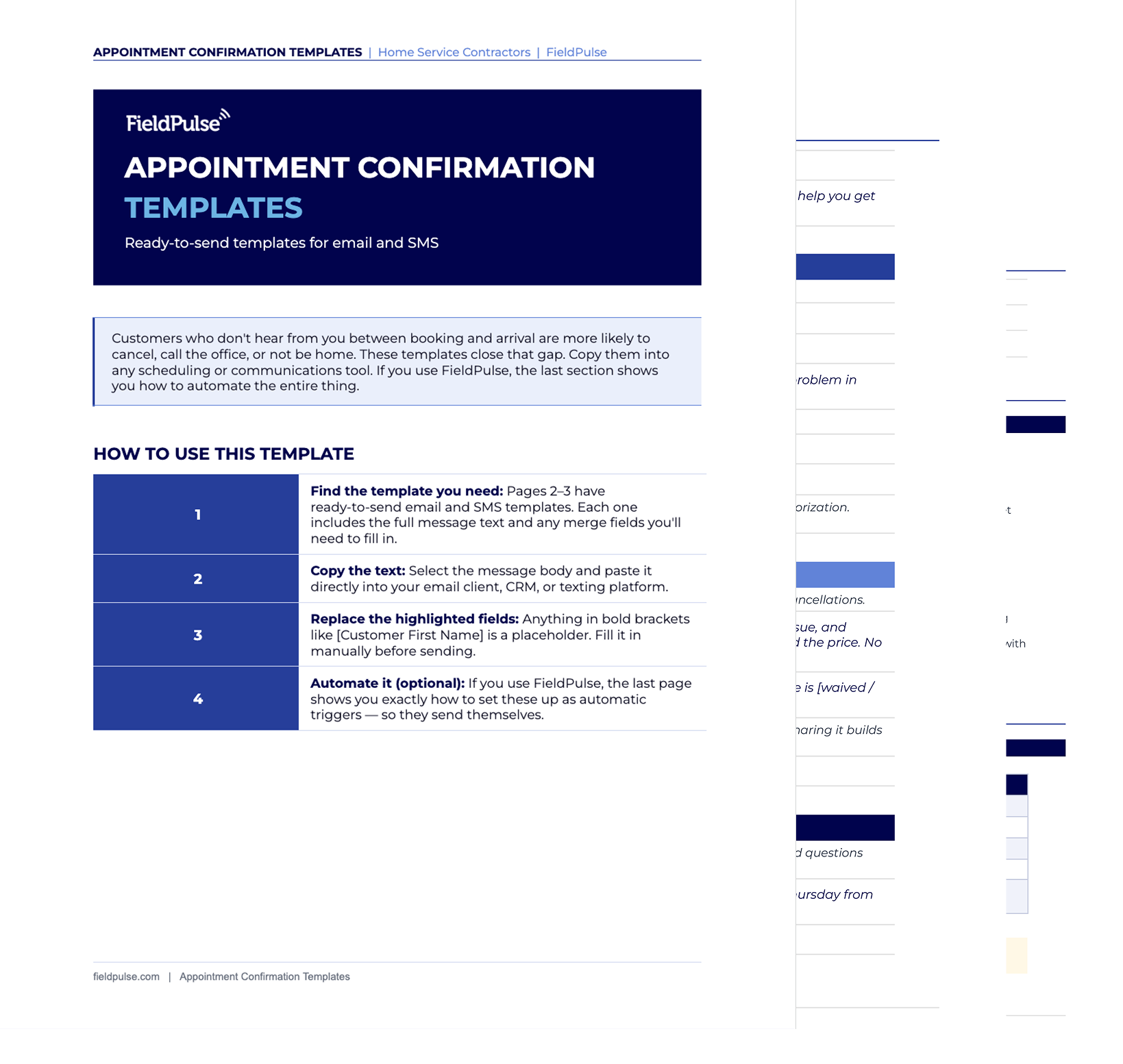 GET YOUR FREE APPOINTMENT CONFIRMATION TEMPLATES