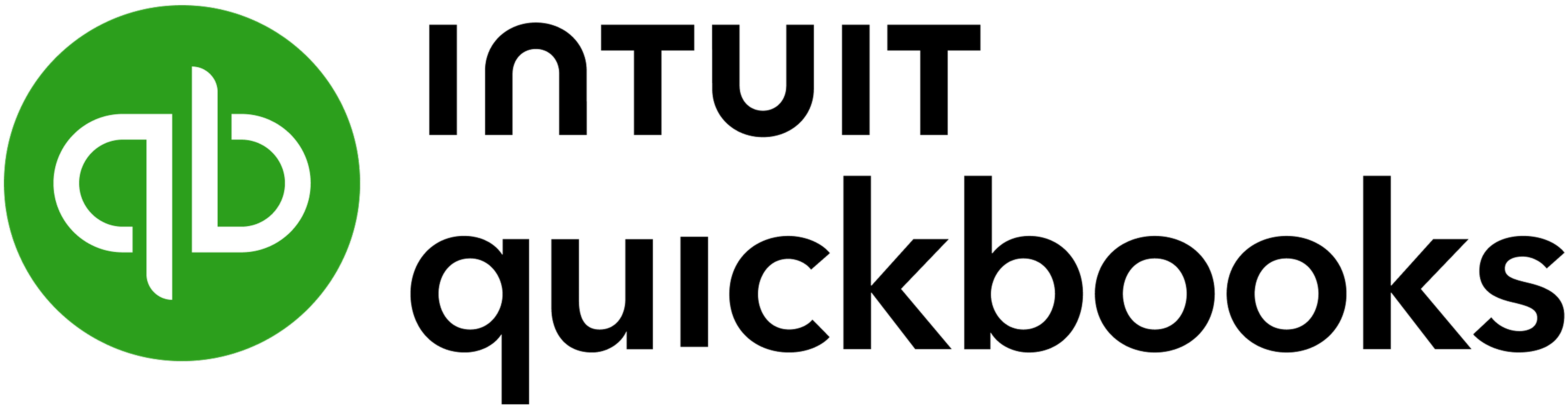 The Intuit QuickBooks logo, a green circle with a white QB monogram next to the Intuit QuickBooks wordmark.