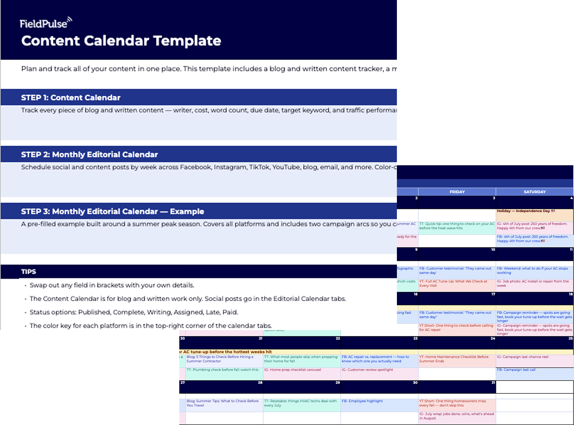 Get Your Free Content Calendar Template