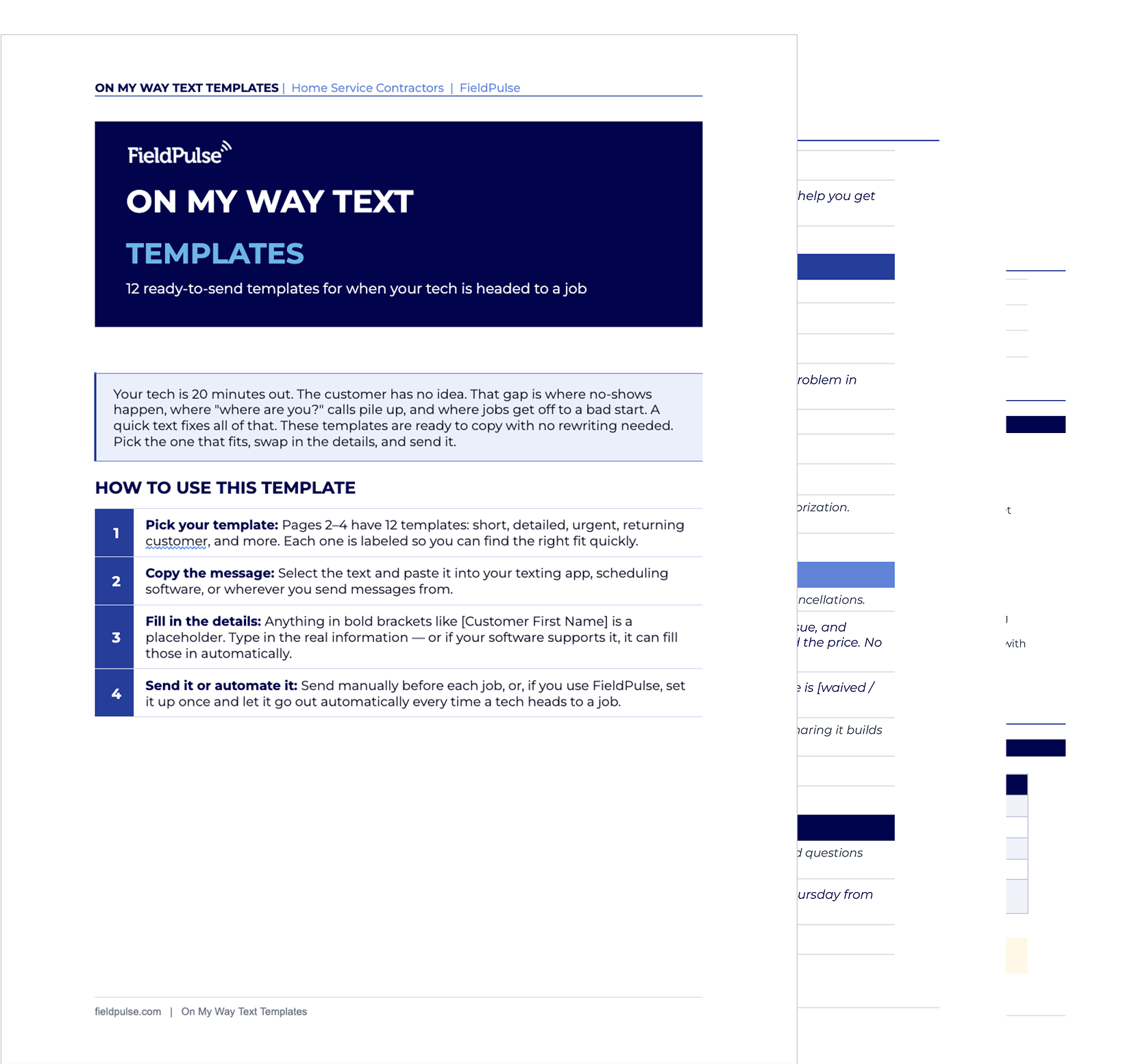 GET YOUR FREE ON MY WAY TEXT TEMPLATES