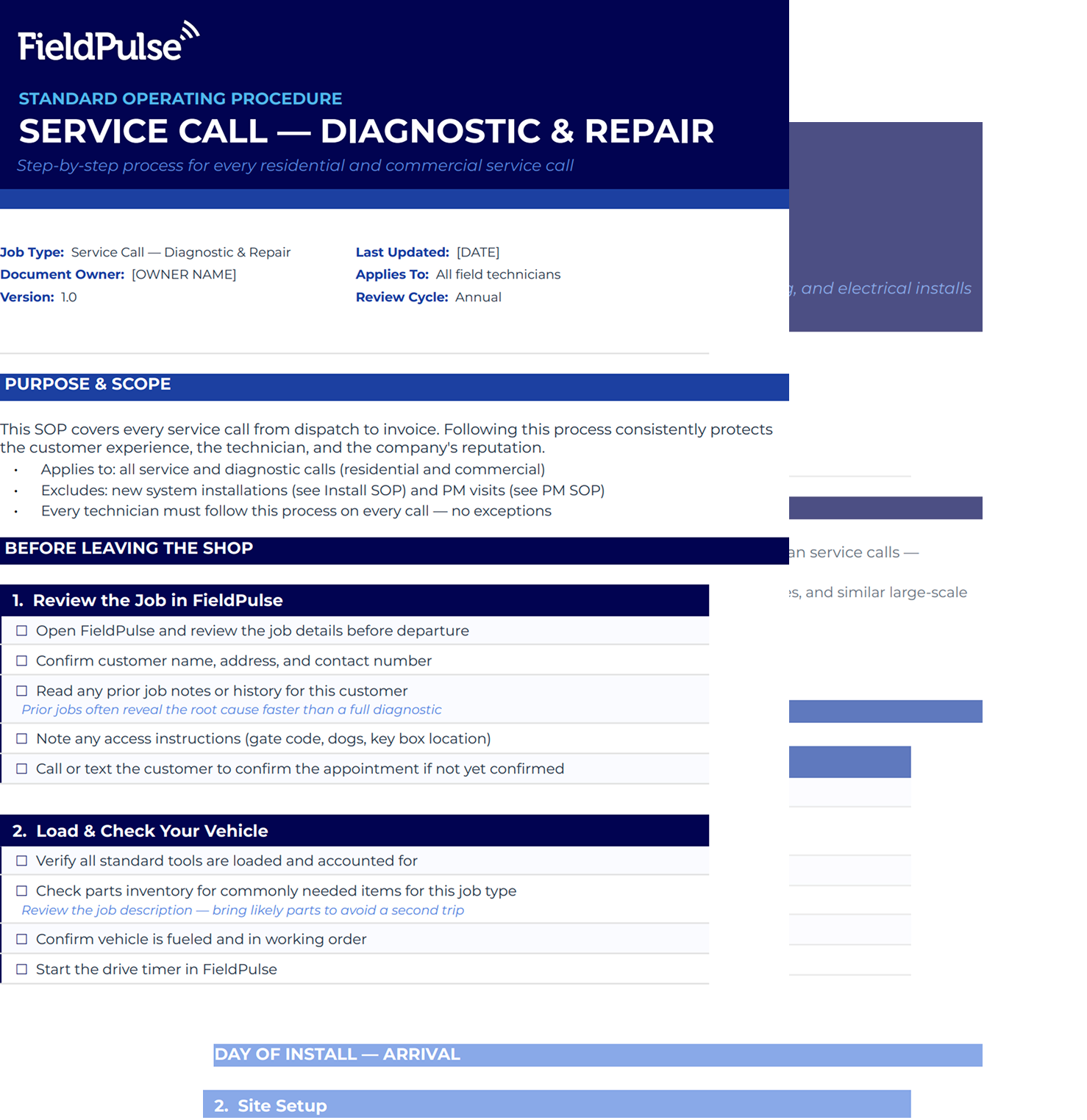 Get Your Free Field Service SOP Templates