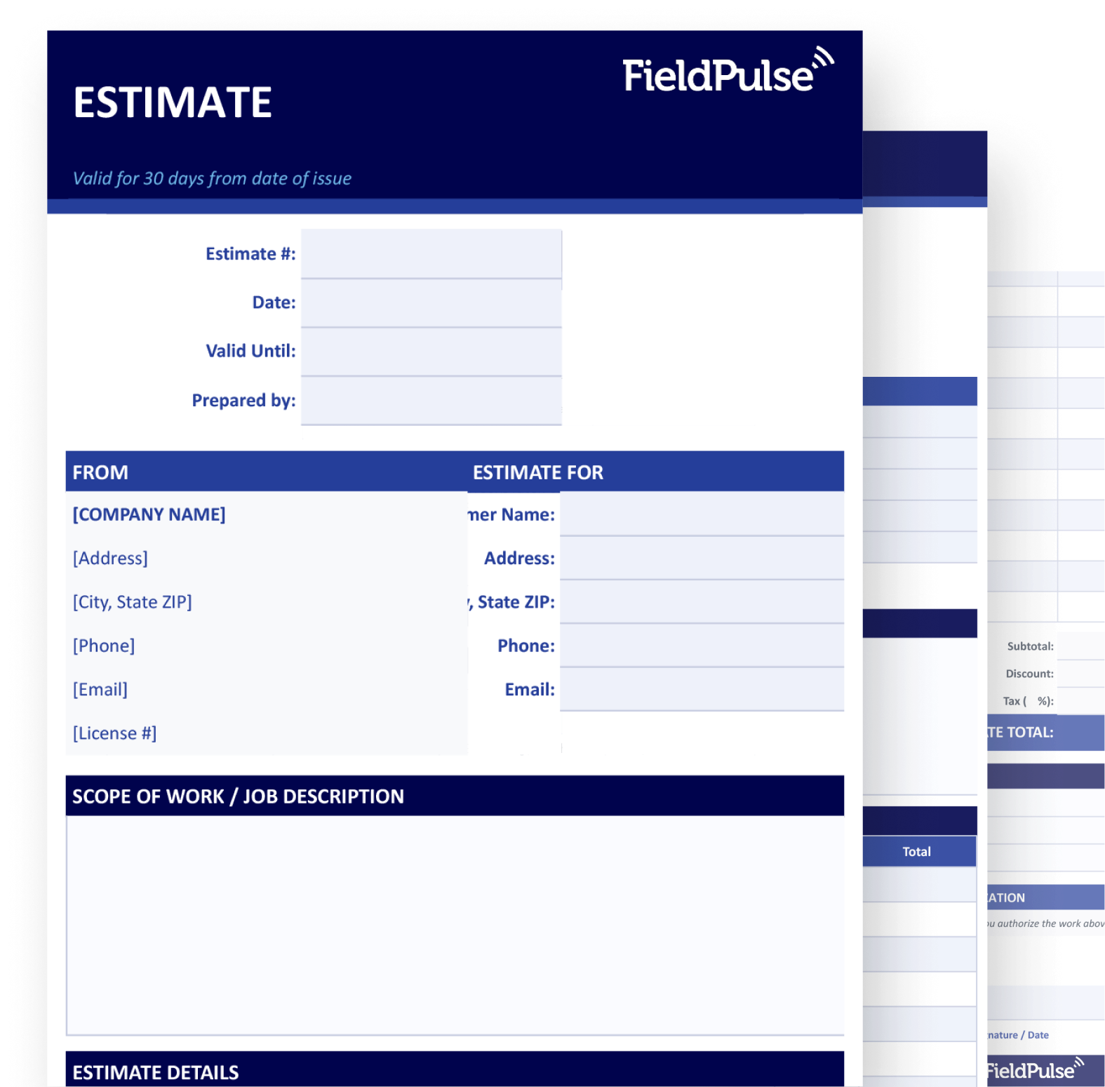 Get Your Free Estimate & Invoice Templates