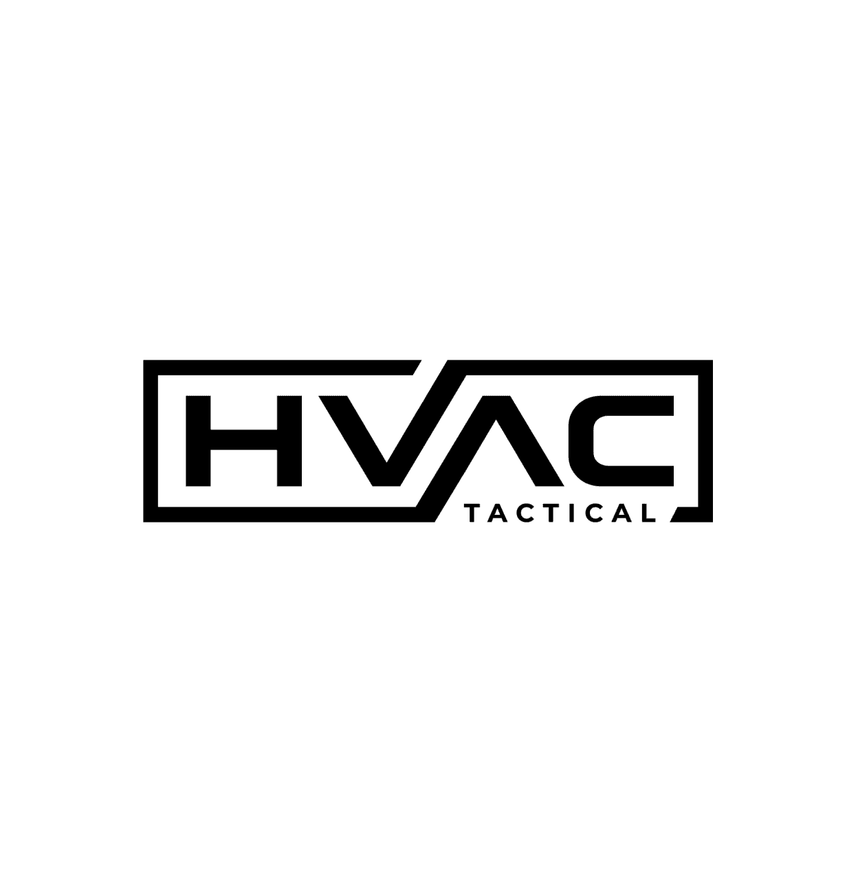 The HVAC Tactical company logo in black and white.