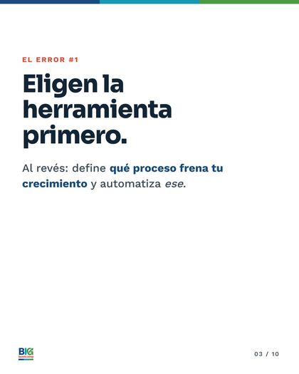 Lámina 3 de 10: Le pusiste «IA» a tu negocio y sigues haciendo el trabajo a mano.
